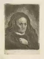 Free download Rembrandts Mother with Hand on Chest: Small Bust free photo or picture to be edited with GIMP online image editor