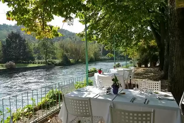 Free download Restaurant Garden River -  free photo or picture to be edited with GIMP online image editor
