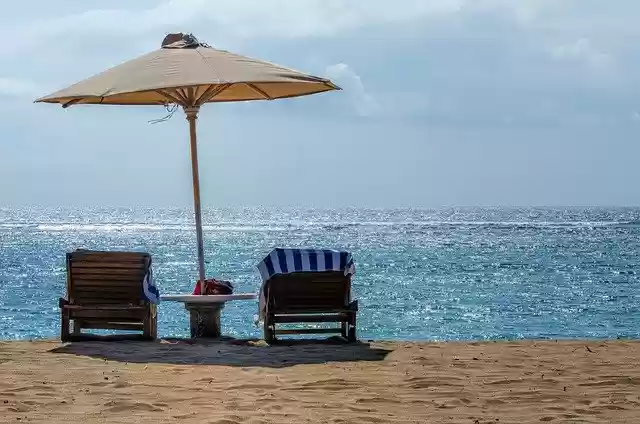 Free download Rest Parasol Beach Deck -  free photo or picture to be edited with GIMP online image editor