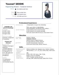 Free download Resume, Curriculum Vitae - CV DOC, XLS or PPT template free to be edited with LibreOffice online or OpenOffice Desktop online
