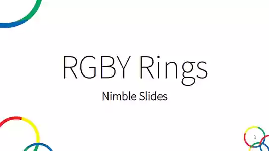 Free download RGBY Rings DOC, XLS or PPT template free to be edited with LibreOffice online or OpenOffice Desktop online