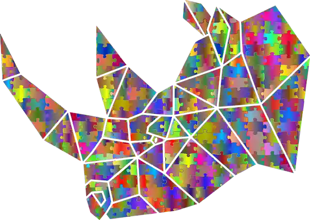 Free download Rhino Puzzle Geometric - Free vector graphic on Pixabay free illustration to be edited with GIMP free online image editor