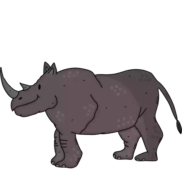 Free download Rhino Rhinoceros Zoo Endangered -  free illustration to be edited with GIMP free online image editor