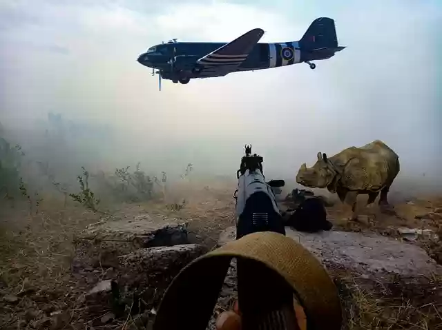 Free download rifleman aircraft fantasy landscape free picture to be edited with GIMP free online image editor