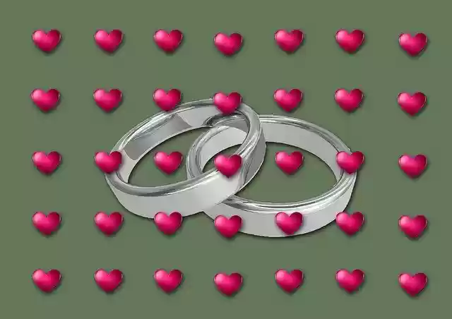 Free download Rings Heart Love -  free illustration to be edited with GIMP free online image editor
