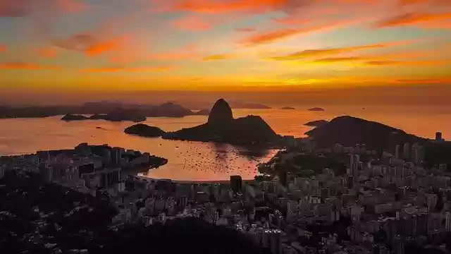 Free download rio de janeiro city sunset sunlight free picture to be edited with GIMP free online image editor