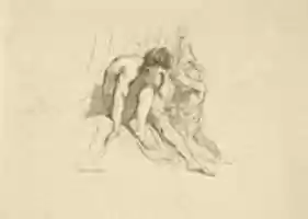 Free download River God with Child Figure (from Imitations of Modern Drawings) free photo or picture to be edited with GIMP online image editor