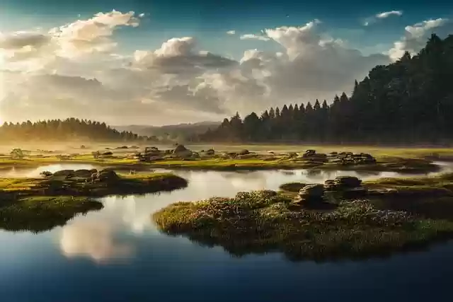 Free download river landscape fantasy free picture to be edited with GIMP free online image editor
