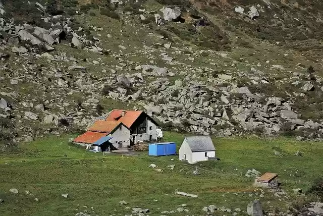Free download rocks cabin hat alpine slope free picture to be edited with GIMP free online image editor