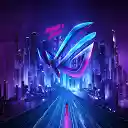 ROG New Tab Theme  screen for extension Chrome web store in OffiDocs Chromium