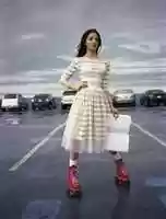 Free download Rollerskate strolling with Olivia Thirlby free photo or picture to be edited with GIMP online image editor