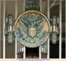 Free download Roman Fasces and Eagle appear at the  Michael J. Dillon U. S. Court House / City of Buffalo Police and Fire Headquarters , 68 Court St., Buffalo, NY, built in 1936 free photo or picture to be edited with GIMP online image editor