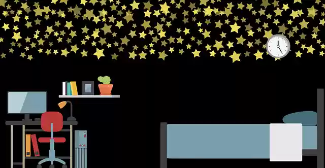 Free download Room Bedroom Star Wallpaper In The -  free illustration to be edited with GIMP free online image editor