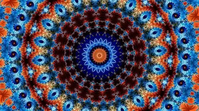 Free download Rose Kaleidoscope Art Ornament -  free illustration to be edited with GIMP free online image editor