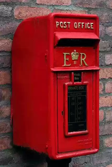 Free download Royal Mail Post Box Bright Red -  free photo or picture to be edited with GIMP online image editor