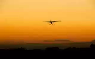 Free download S5-DDH / Cessna 150M / Murska Sobota airport (LJMS) / Late Sunset Landing free photo or picture to be edited with GIMP online image editor