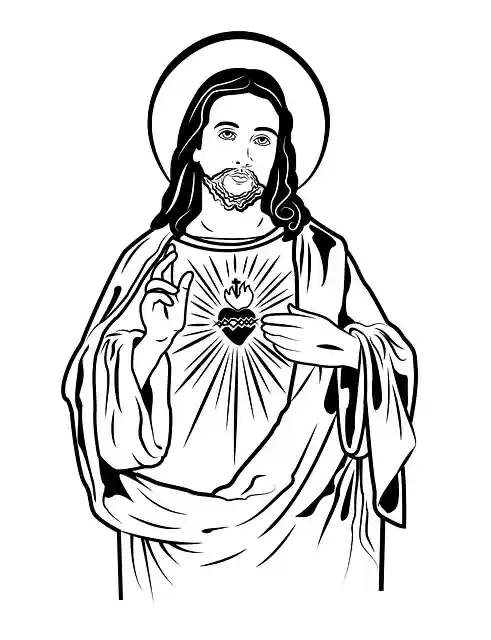Free download Sacred Heart Jesus -  free illustration to be edited with GIMP free online image editor