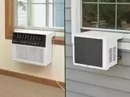 Free download Saddle Window Air COnditioner Saddle Window Air COnditioner free photo or picture to be edited with GIMP online image editor