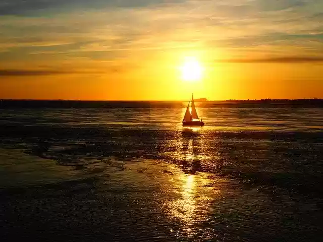 Free download Sailingboat Sun Sunset -  free photo or picture to be edited with GIMP online image editor