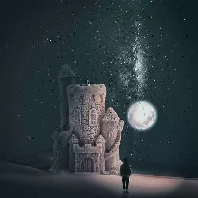 Free download Sandcastle Castle Moon -  free photo or picture to be edited with GIMP online image editor