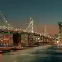 San Francisco Oakland Bay Bridge at Night  screen for extension Chrome web store in OffiDocs Chromium