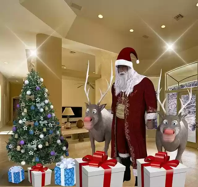 Free download Santa Claus Festival Fir Tree -  free illustration to be edited with GIMP free online image editor