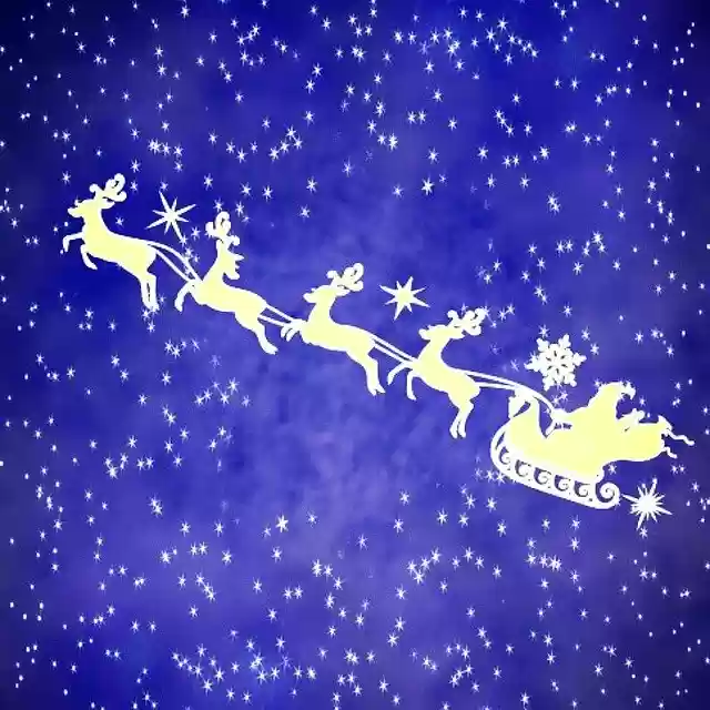 Free download Santa Claus With Reindeer Starry -  free illustration to be edited with GIMP free online image editor