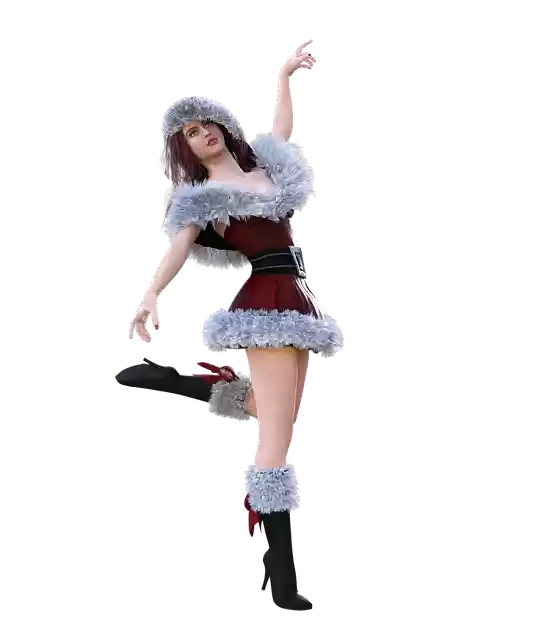تنزيل مجاني للرسوم التوضيحية لـ Santa Lina Rendering Dancing Girl ليتم تحريرها باستخدام محرر الصور عبر الإنترنت GIMP