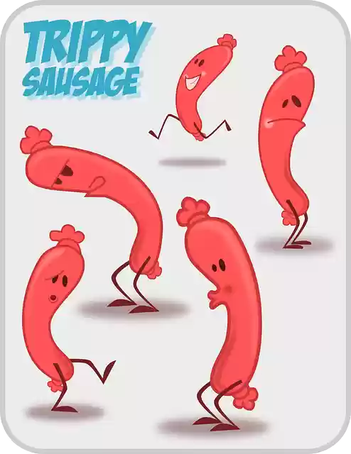 Sausages Funny DrawFree vector graphic on Pixabay