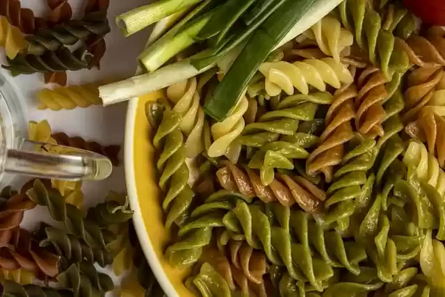 Free download scallions pasta meal food lunch free picture to be edited with GIMP free online image editor