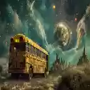 School Bus Interplanetary Journey Live Wallpaper  screen for extension Chrome web store in OffiDocs Chromium