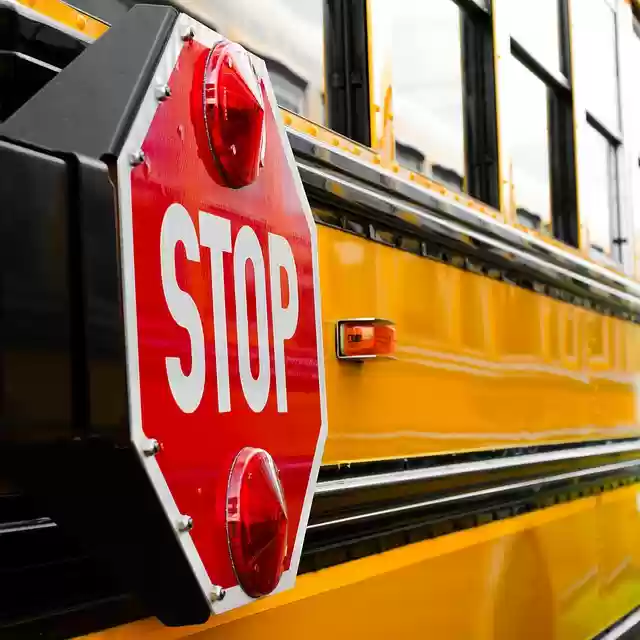Free download school bus transportation stop sign free picture to be edited with GIMP free online image editor