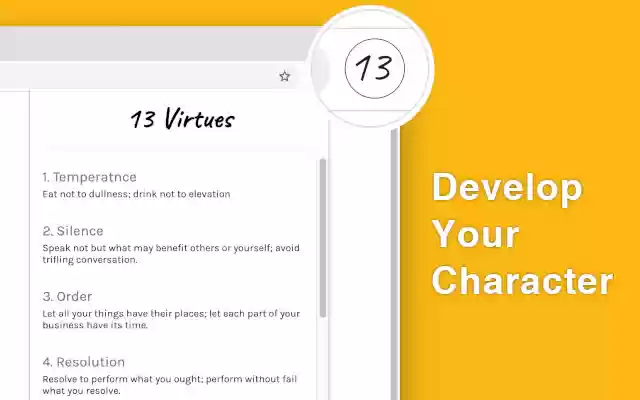 13 Virtues  from Chrome web store to be run with OffiDocs Chromium online