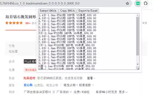 1688.com SKU Extractor from Chrome web store to be run with OffiDocs Chromium online 1688.com SKU Extractor from Chrome web store to be run with OffiDocs Chromium online