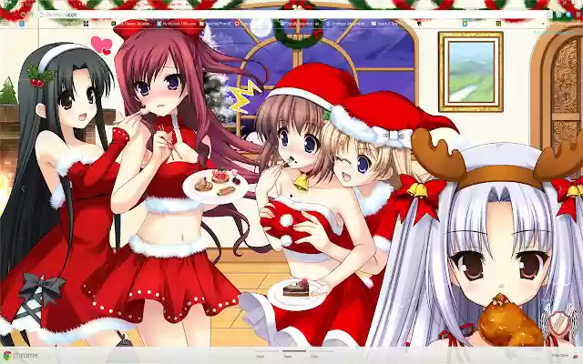 2014 Christmas Anime theme 4/13 1366x768  from Chrome web store to be run with OffiDocs Chromium online