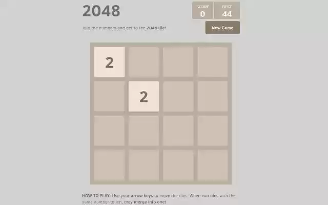 2048 Game  from Chrome web store to be run with OffiDocs Chromium online