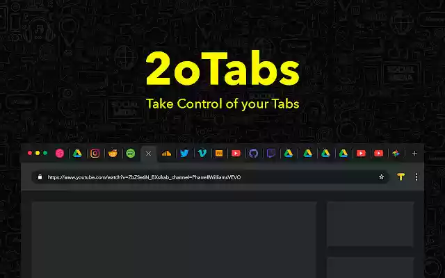 20 Tabs Simple Tab Manager  from Chrome web store to be run with OffiDocs Chromium online