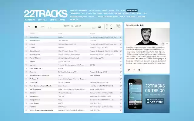 22tracks  from Chrome web store to be run with OffiDocs Chromium online