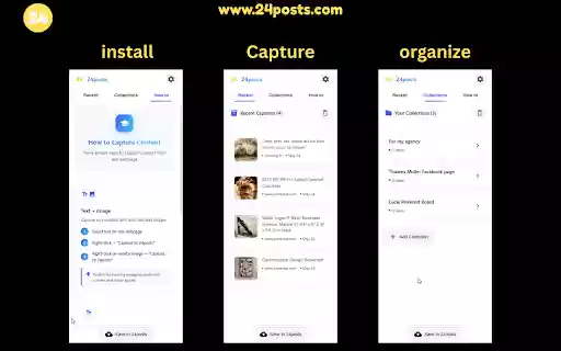 24posts Collector  from Chrome web store to be run with OffiDocs Chromium online