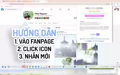 2TOOL Auto Mời FANPAGE trên facebook (mời bạn bè thích trang)  from Chrome web store to be run with OffiDocs Chromium online