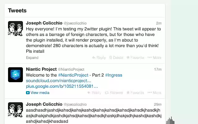2witter  from Chrome web store to be run with OffiDocs Chromium online