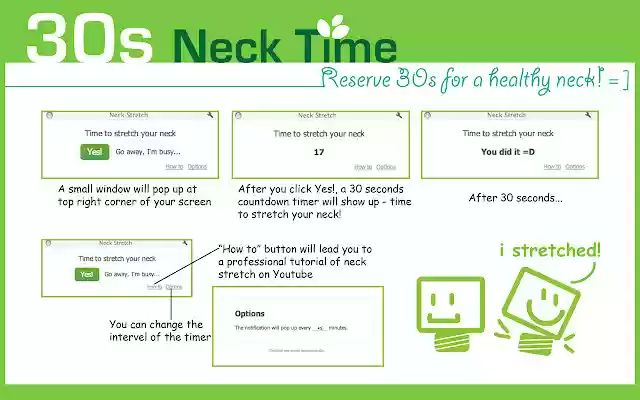 30s Neck Stretch  from Chrome web store to be run with OffiDocs Chromium online
