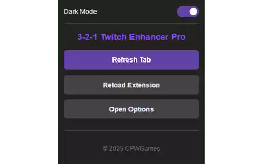 3 2 1 Twitch Enhancer Pro from Chrome web store to be run with OffiDocs Chromium online 3 2 1 Twitch Enhancer Pro from Chrome web store to be run with OffiDocs Chromium online
