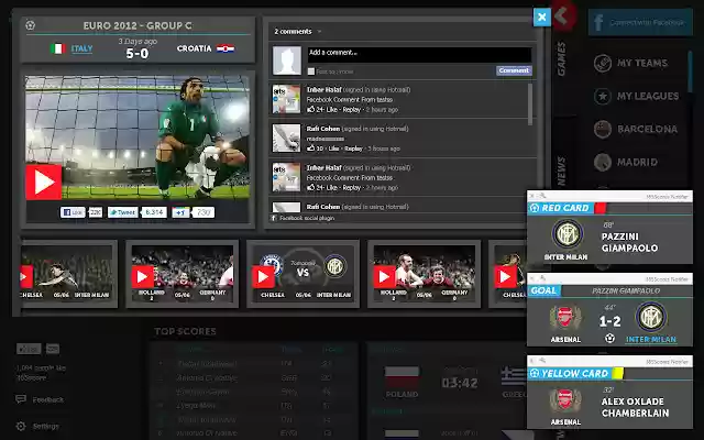 365Scores  from Chrome web store to be run with OffiDocs Chromium online