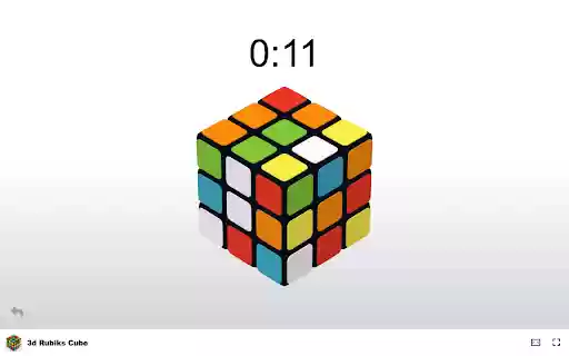 3d Rubiks Cube Game in Browser Free  Offline available  from Chrome web store to be run with OffiDocs Chromium online