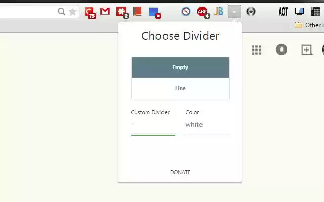 3rd Toolbar Spacer mula sa Chrome web store na tatakbo sa OffiDocs Chromium online