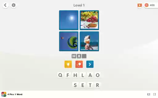 4 Pics 1 Word Discover the hidden word from four images!  from Chrome web store to be run with OffiDocs Chromium online
