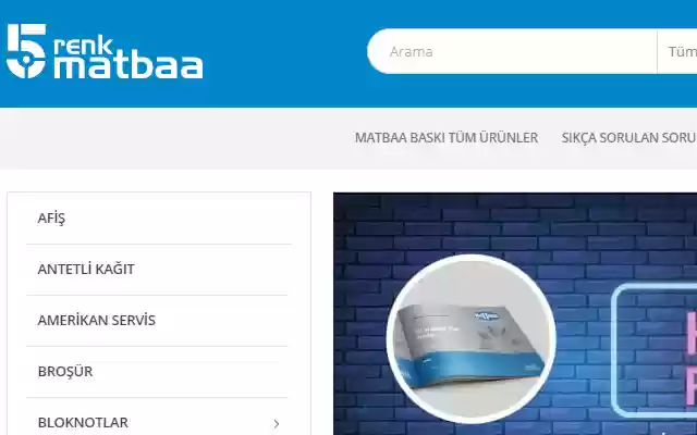 5 Renk Matbaa  from Chrome web store to be run with OffiDocs Chromium online