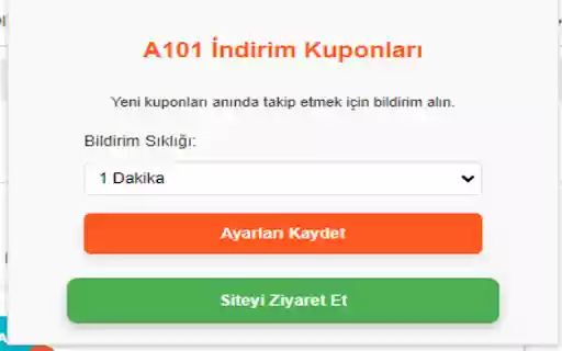 A101 Kupon Kodu  from Chrome web store to be run with OffiDocs Chromium online
