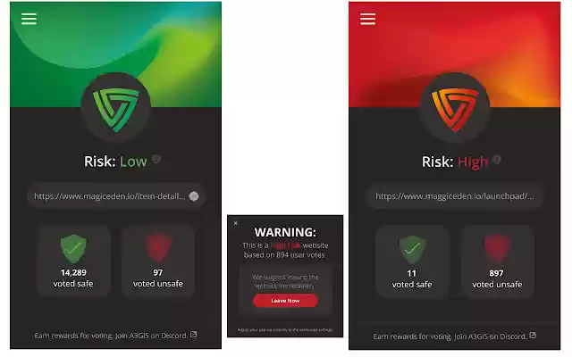 A3GIS Web3 Scam Shield  from Chrome web store to be run with OffiDocs Chromium online